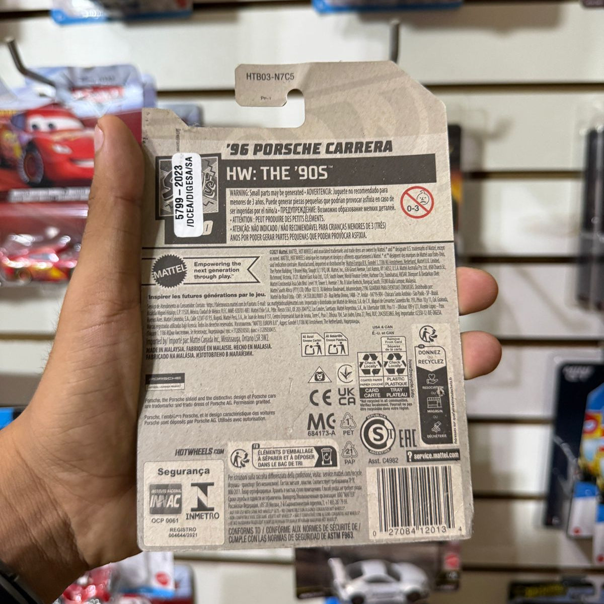 HW Básico 96' Porsche Carrera - Tarjeta dañada