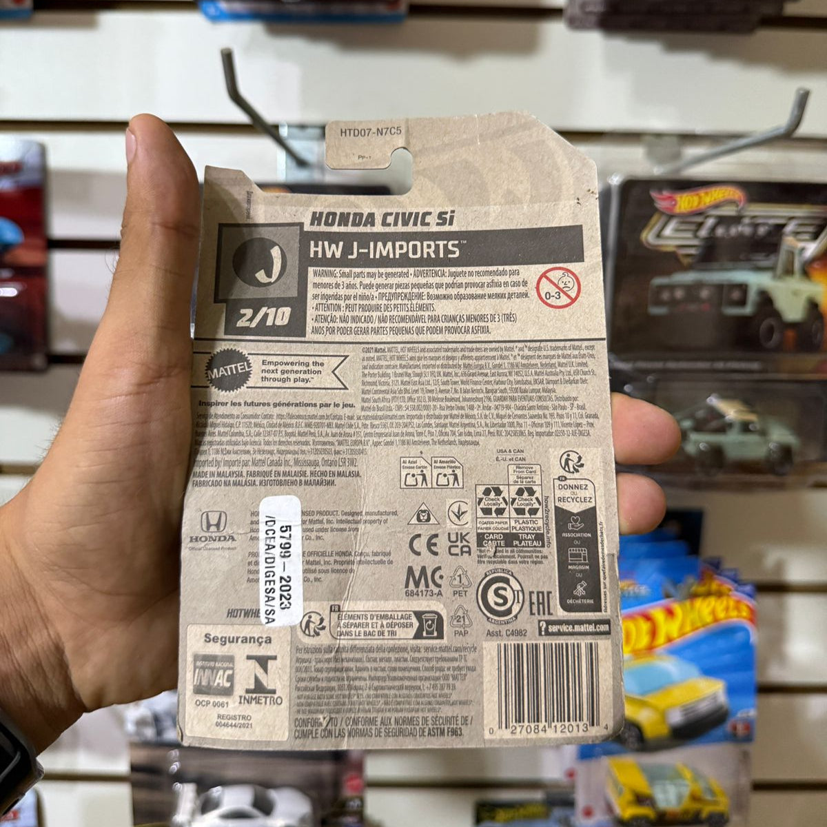HW Básico Honda Civic si - Tarjeta dañada