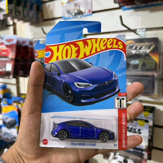 HW Básico Tesla Model s Plaid Azul