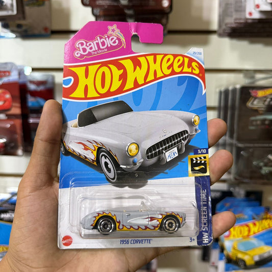HW Básico 1956 Corvette Barbie - Tarjeta dañada