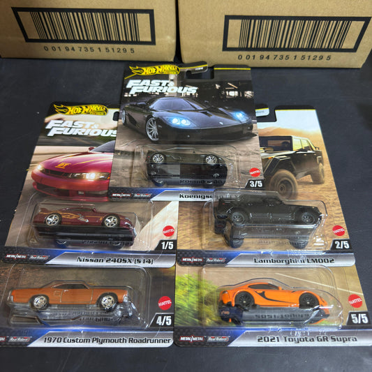 Hot wheels Serie Premium Rápidos y Furiosos Caja L 2025