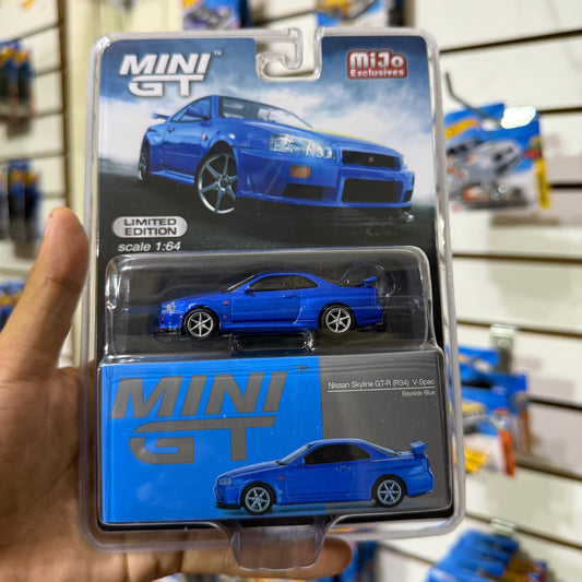 Mini GT 1:64 Nissan Skyline GT-R (R34) V-Spec  Bayside BL