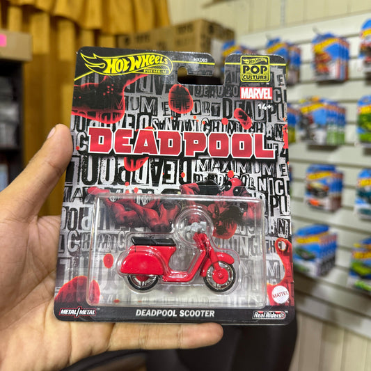 Hot Wheels 2025 Pop Culture Case J Marvel Moto Deadpool Scooter