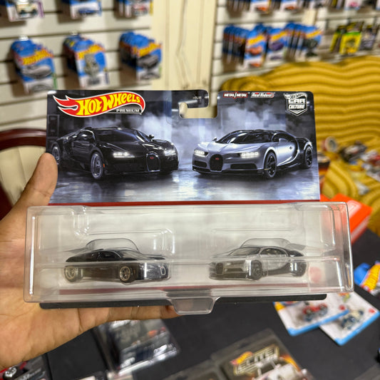 HW Premium Duo Pack Bugatti Chiron Y Veyron